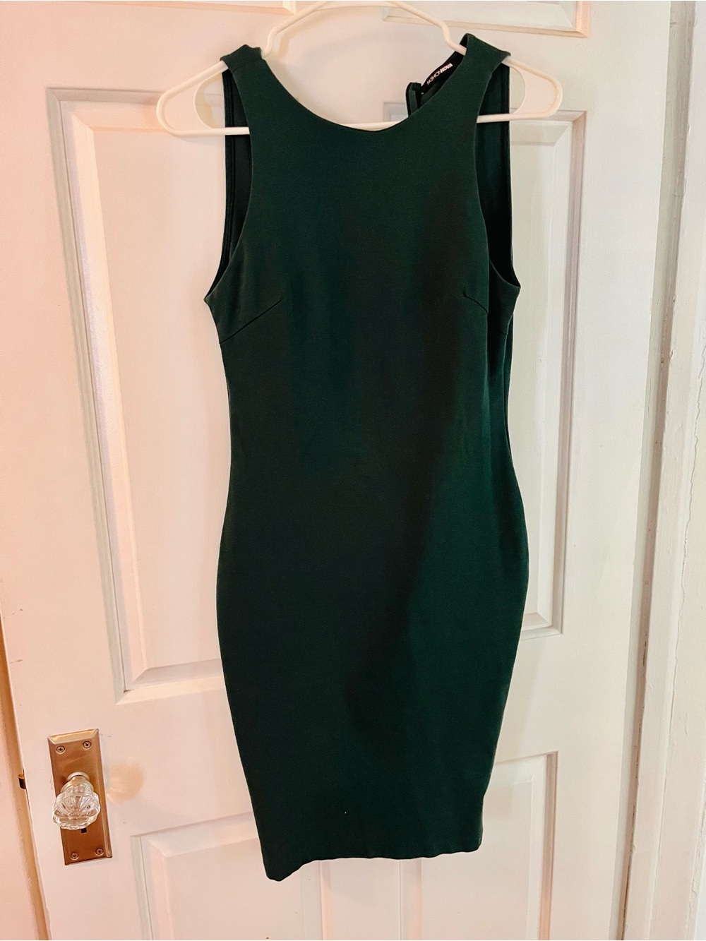 Dress size M, green. Form fitting, stretchy